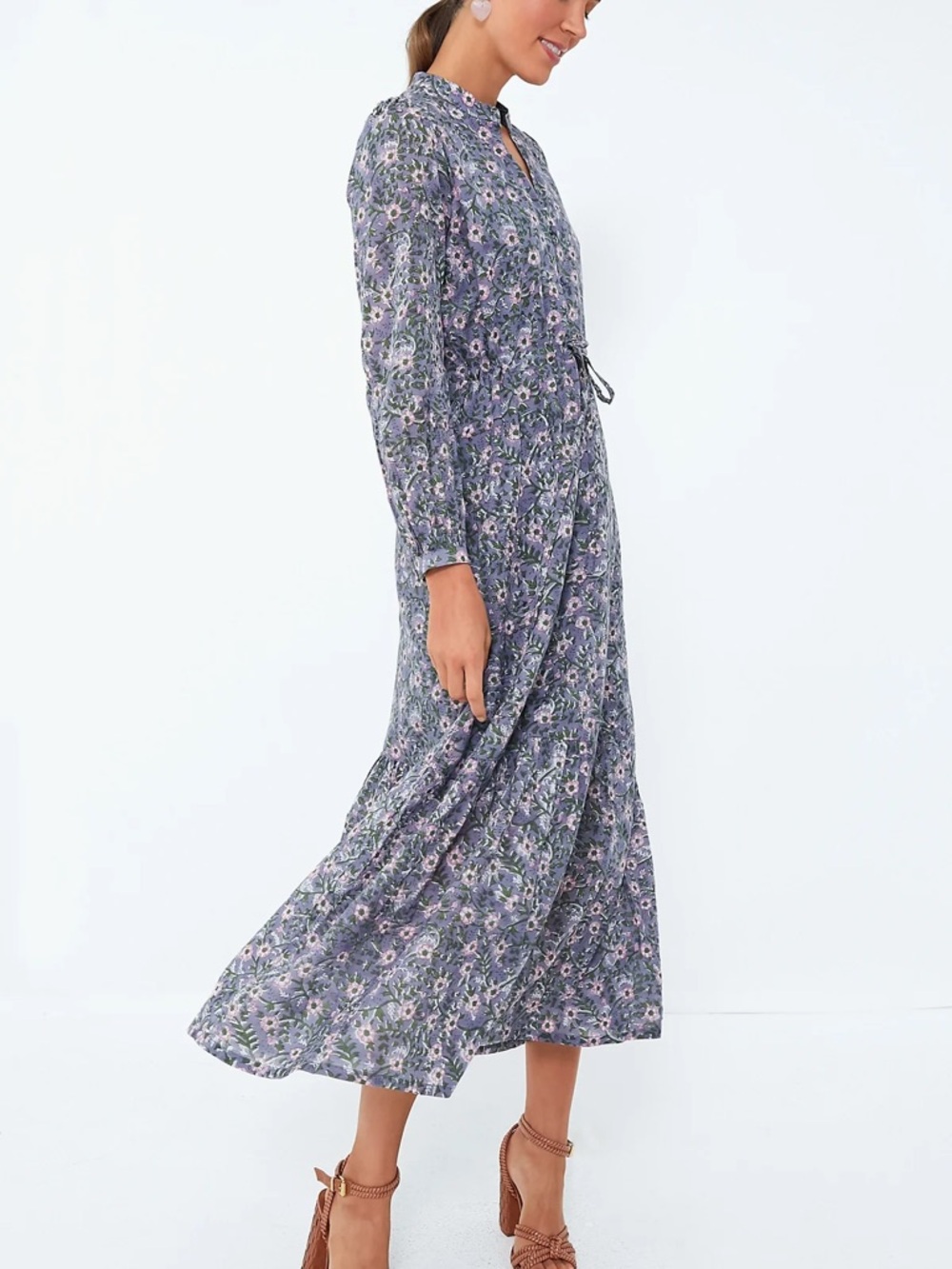EMERSON FRY india collection midnight wallflower organic frances dress size M - Picture 2 of 16